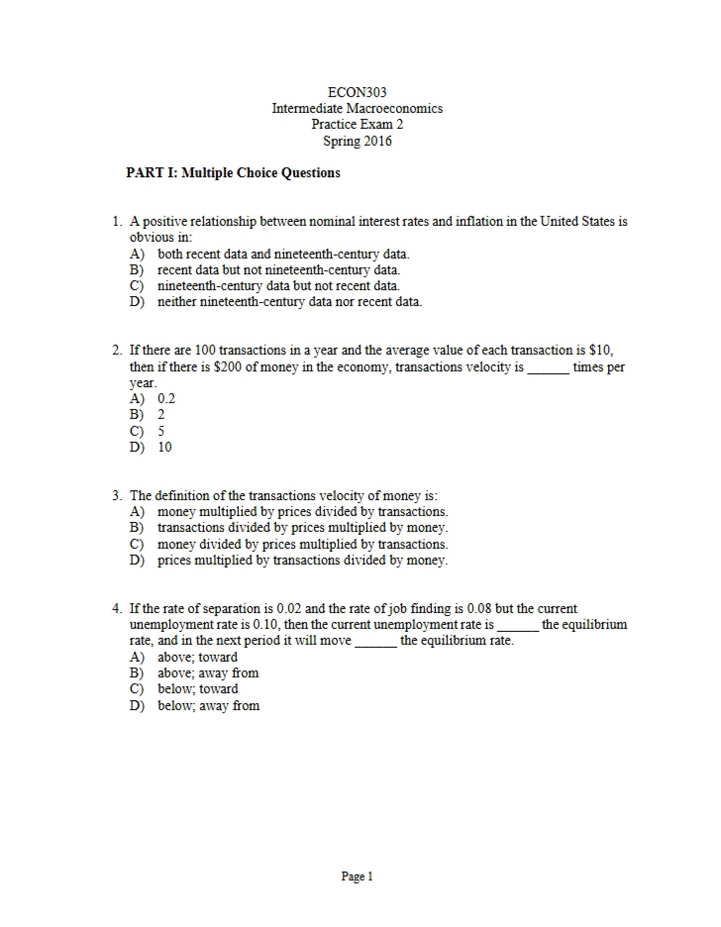 Exam 2 Practice