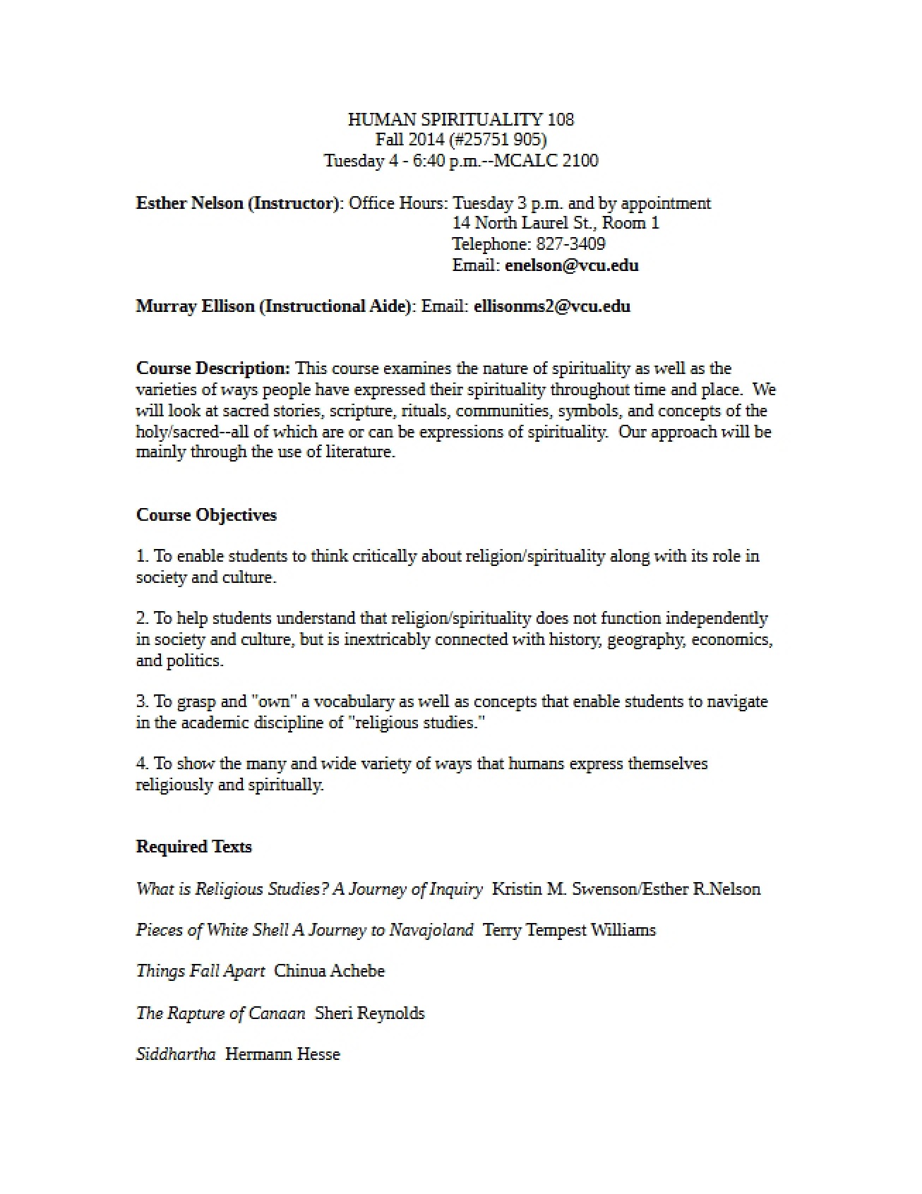 Course Syllabus