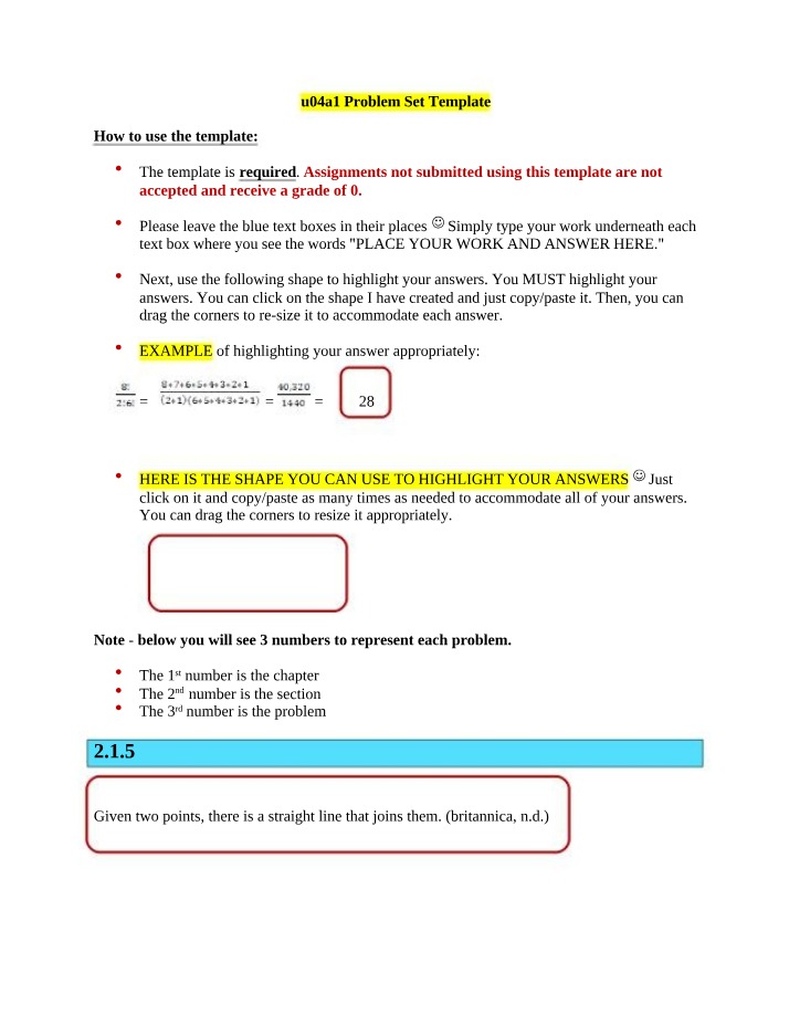 College Math - Chapter 2 Problem Set