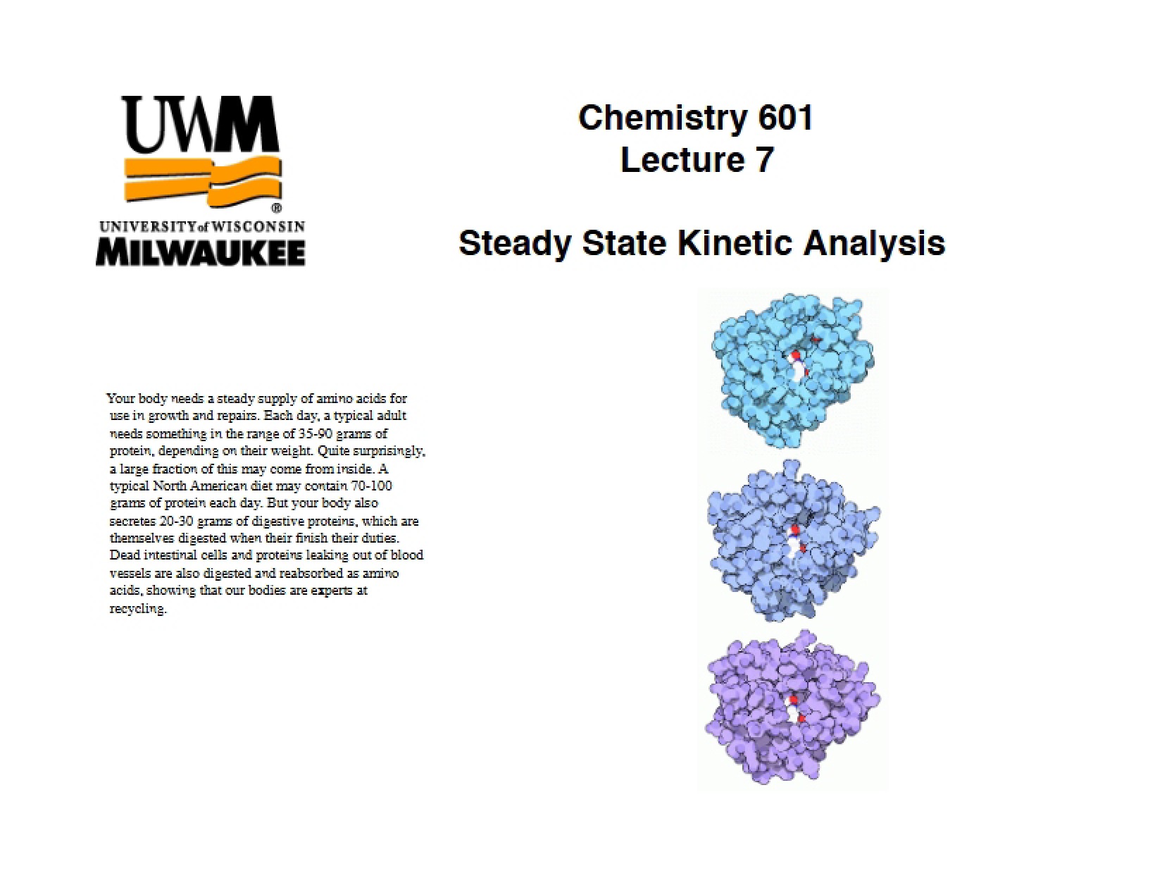 Analysis of Steady State Kinetics