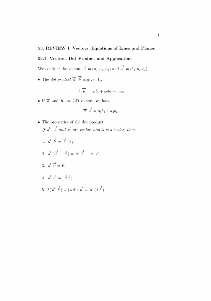 Calculus 3 Review I - Lesson 53