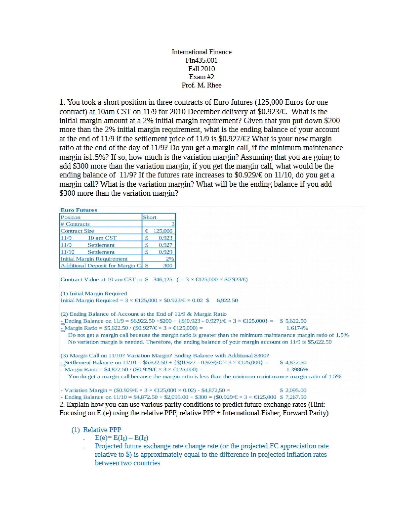 Exam Two
