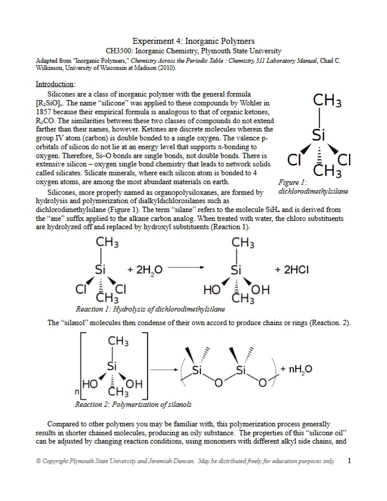 Introduction to the Field of Inorganic Polymers