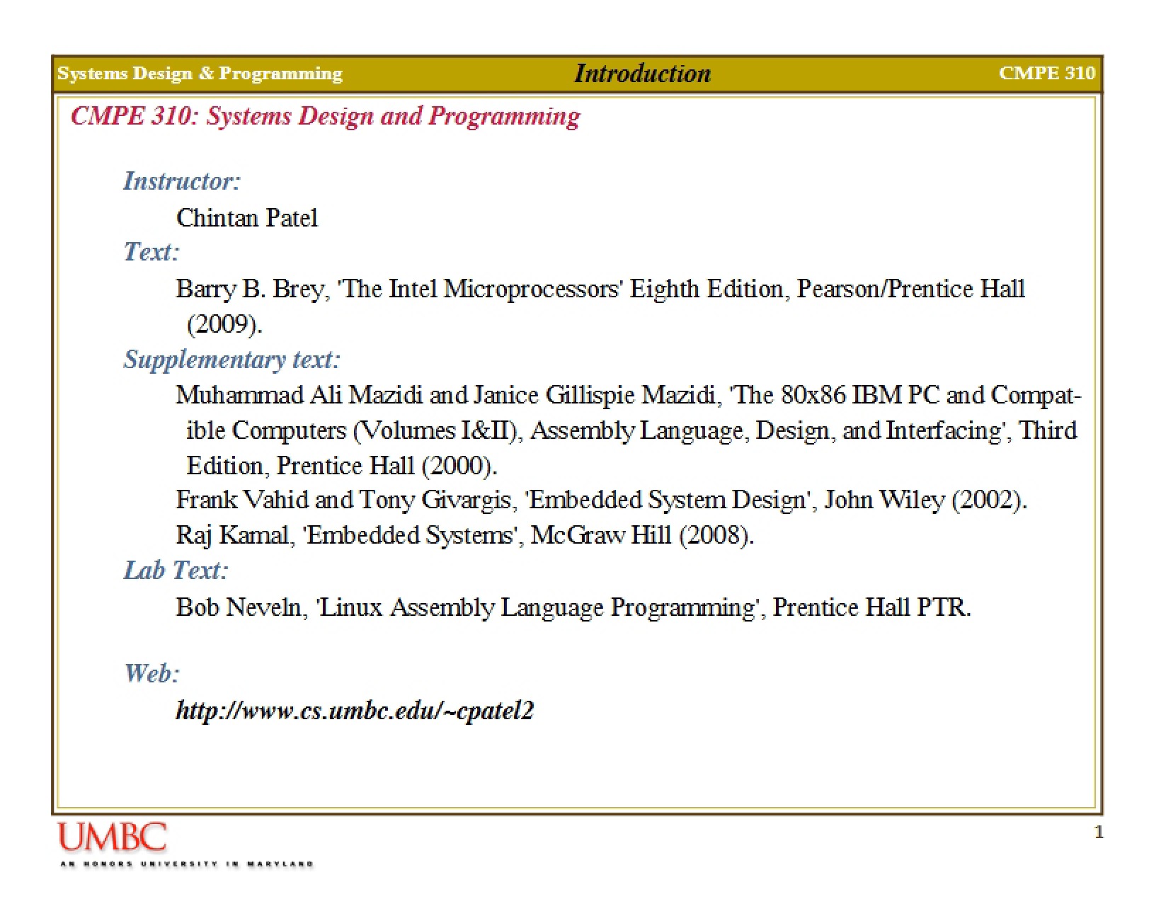 Programming and Systems Design Overview