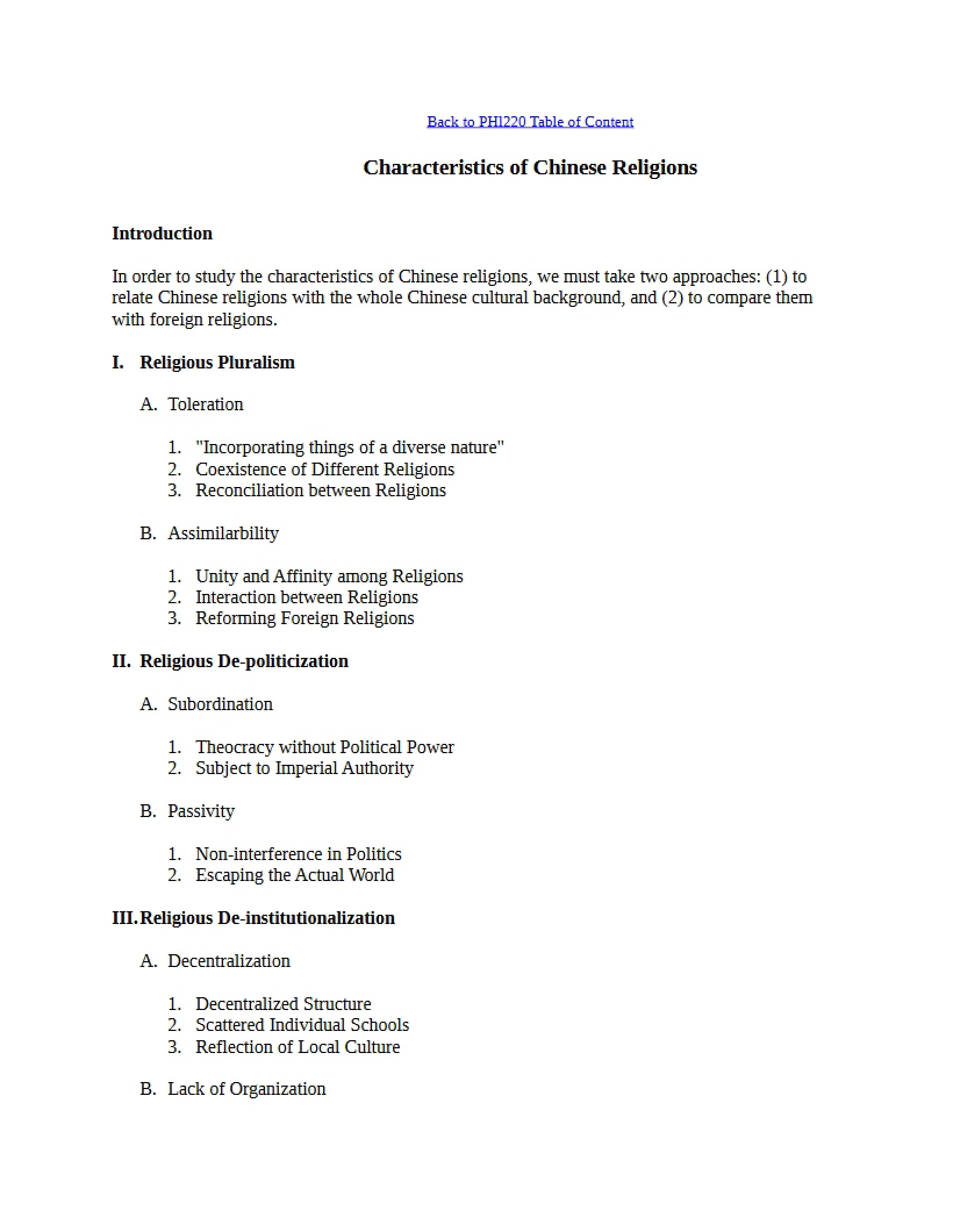 Chinese Religions Characteristics