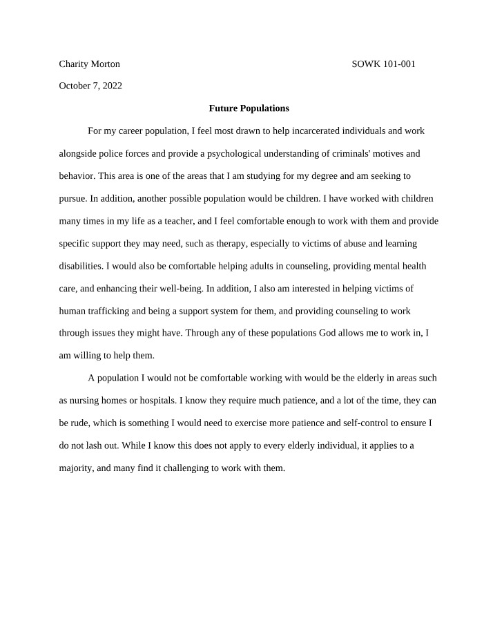 SOWK101 - Future Populations Assignment