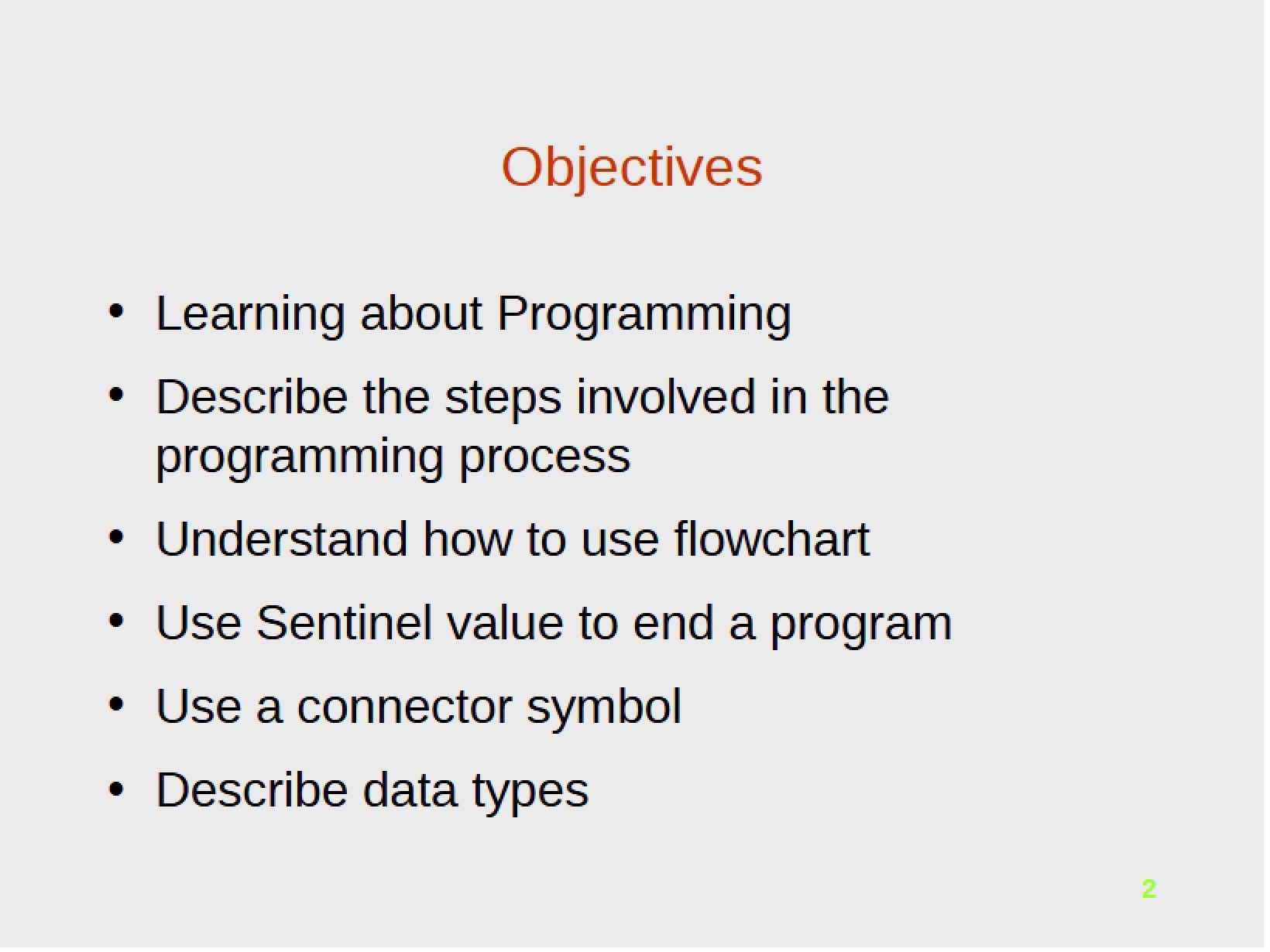 Programming Basics