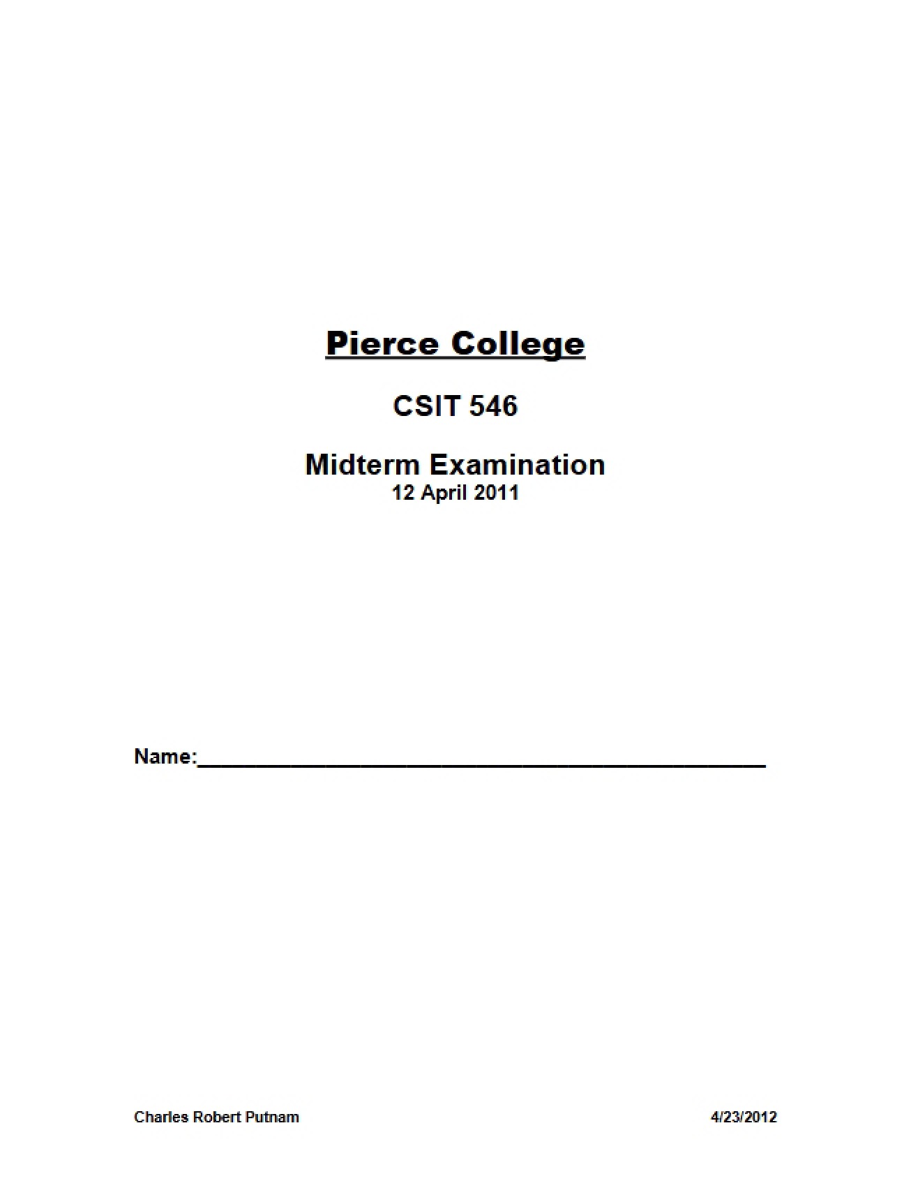 Midterm Assessment