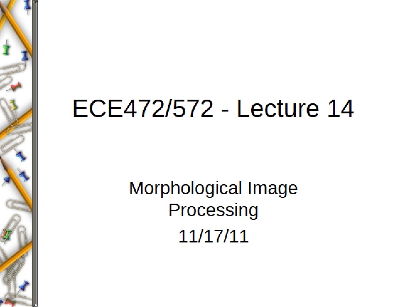 Image Processing Morphological