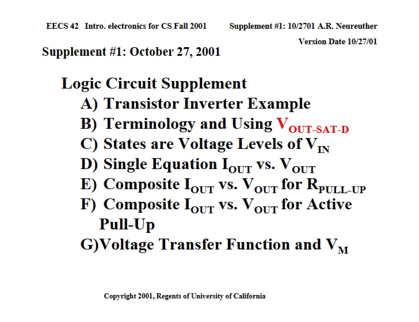 Supplement for Logic Circuits