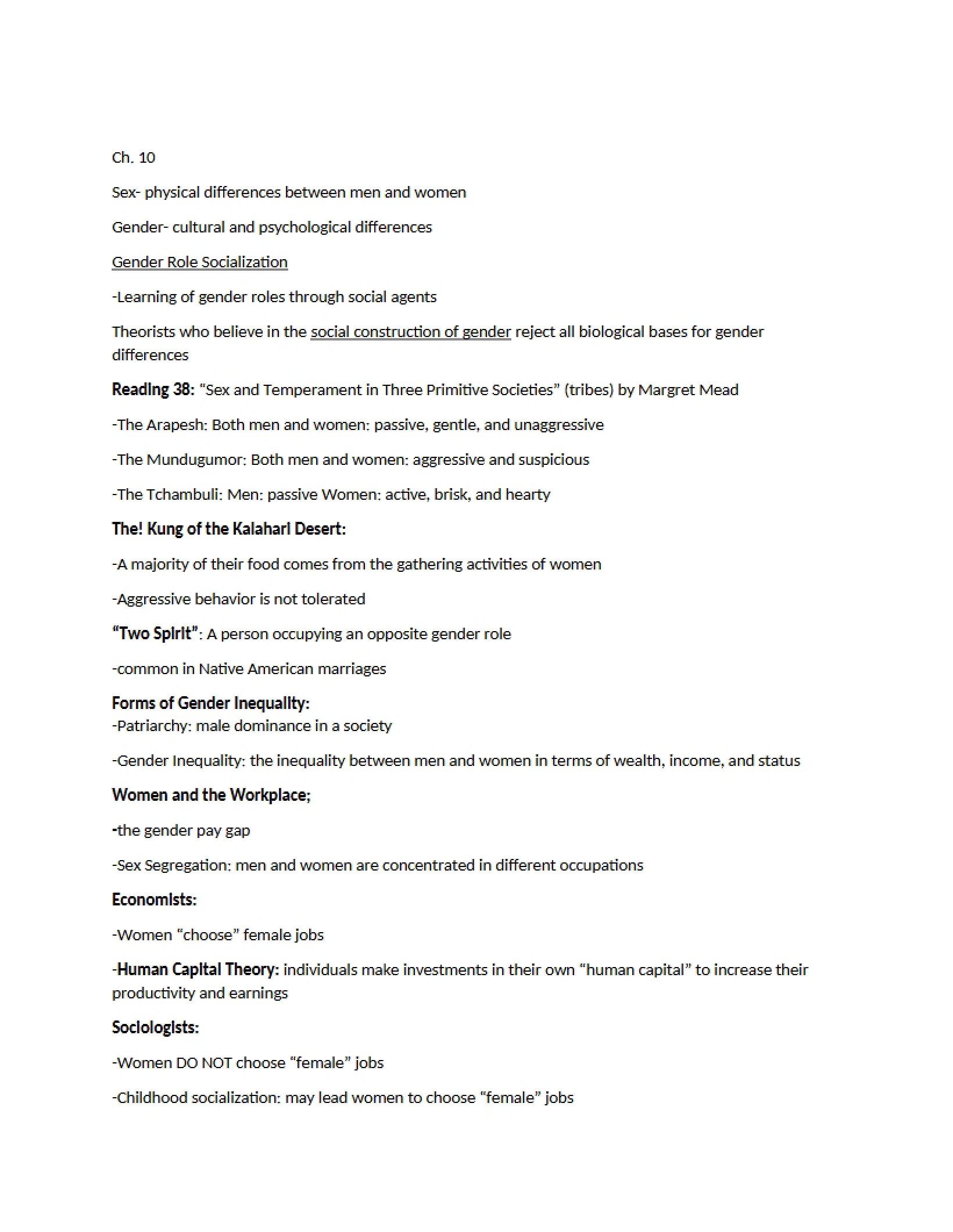 Sociology Chapter Ten