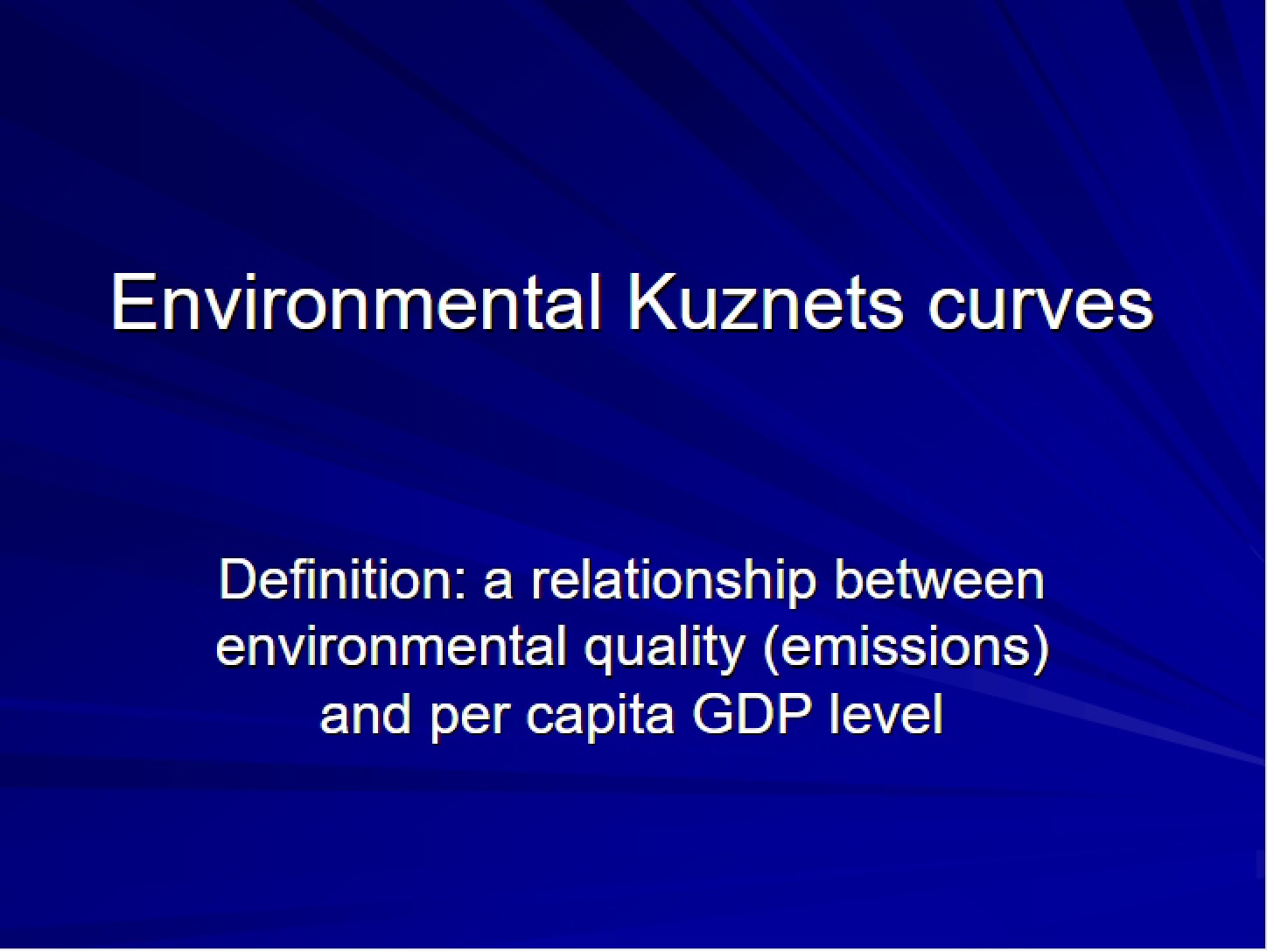 Kuznets Curves (Environmental)