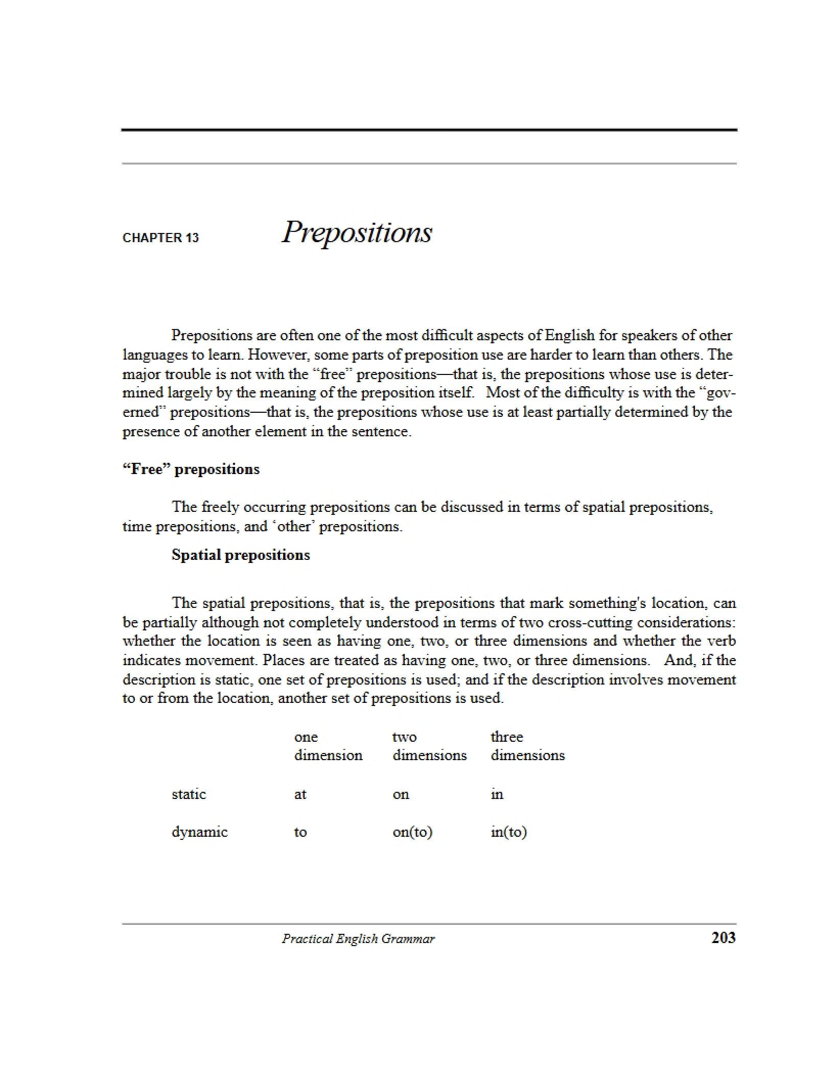 Prepositions (Chapter 13)