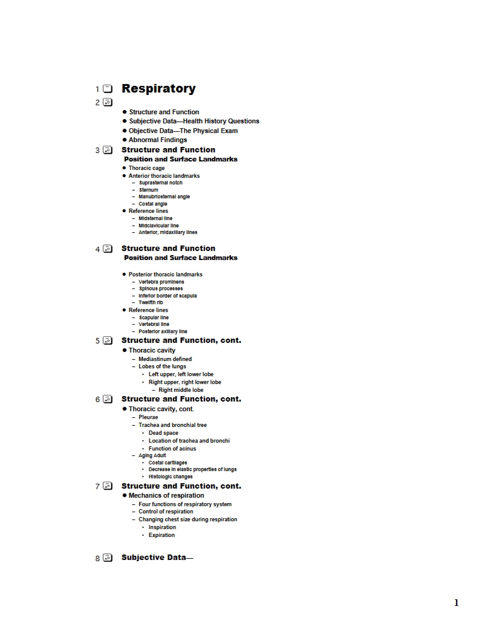 Outline for Module IV