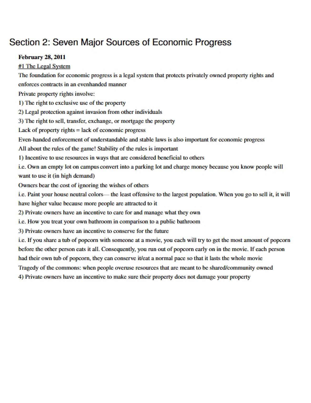 Seven Major Sources of Progress in Economics