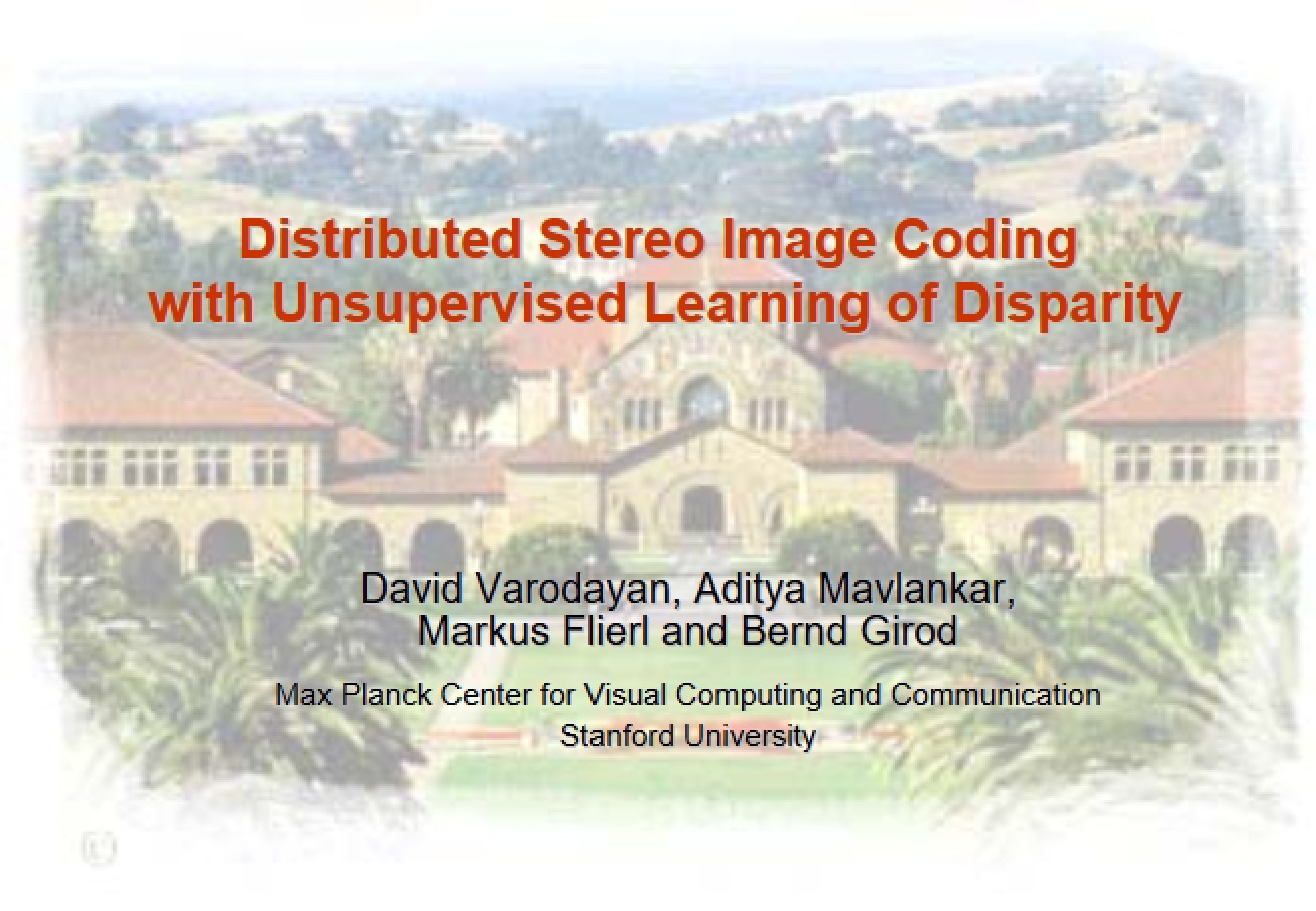 Unsupervised Disparity Learning in Distributed Stereo Image Coding