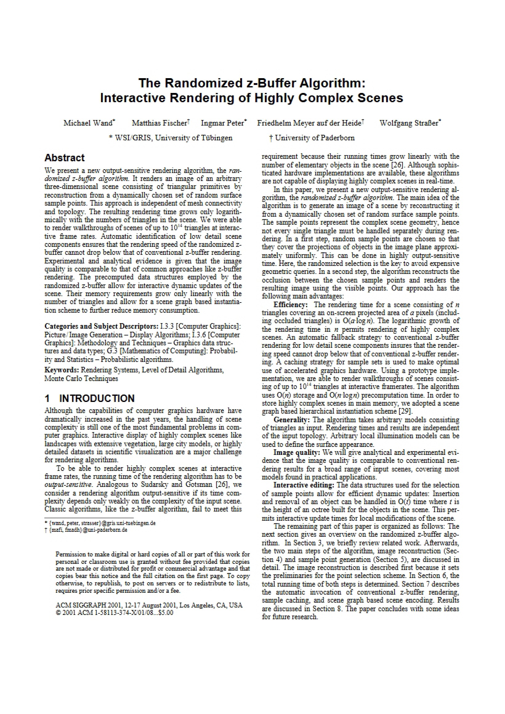 Z-Buffer Algorithm (Randomized)