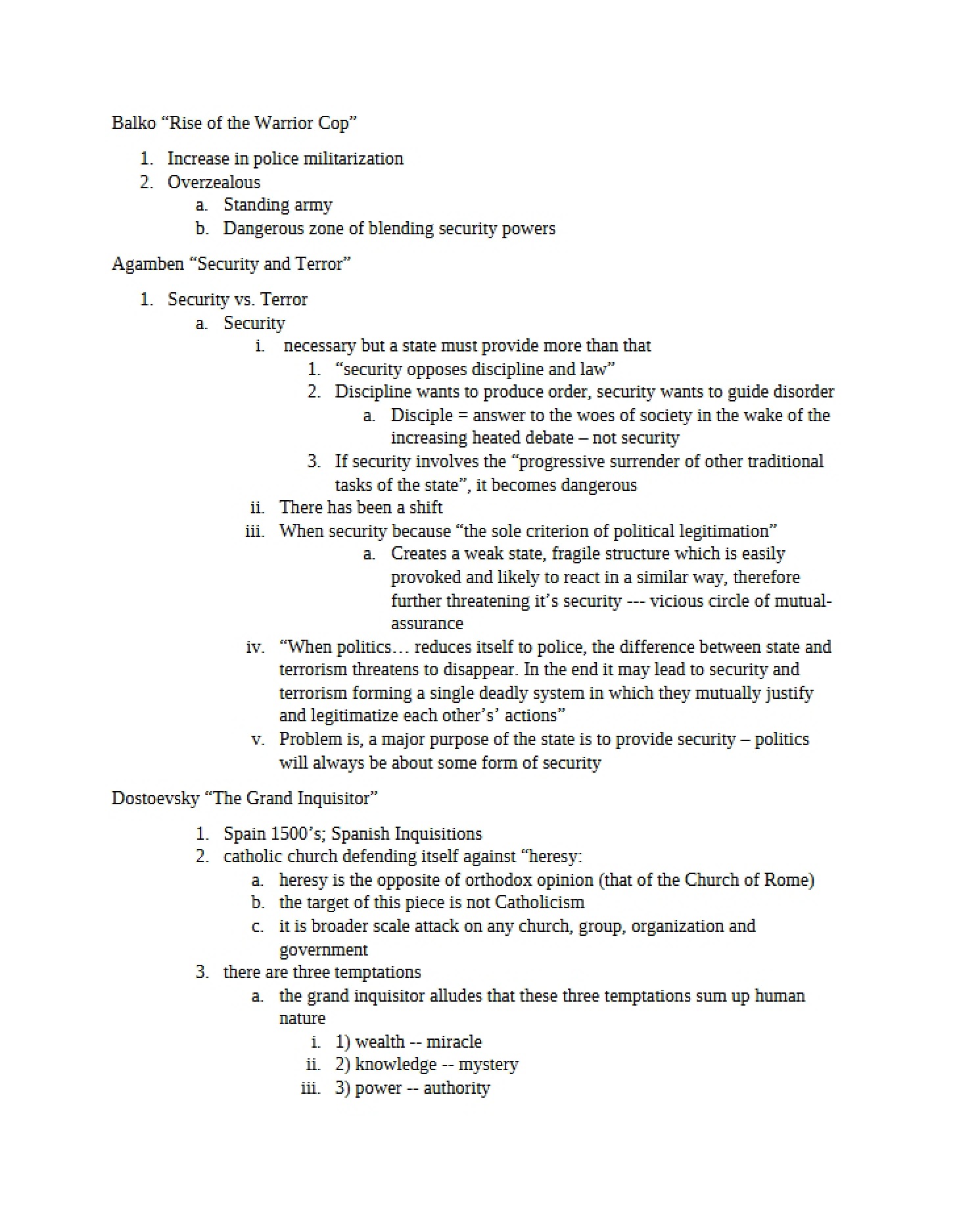 Class Notes