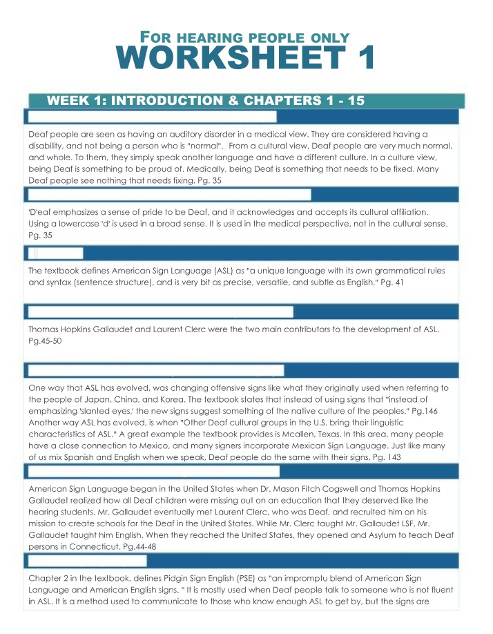 Chapters 1-15 Introduction Worksheet