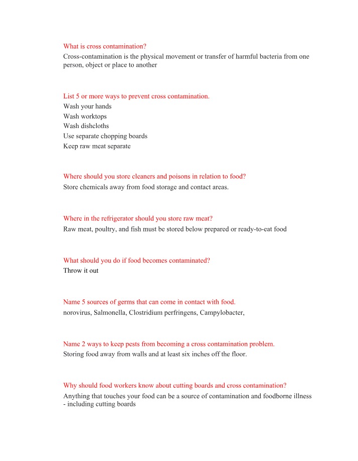 5 Essential Steps to Prevent Food Cross Contamination