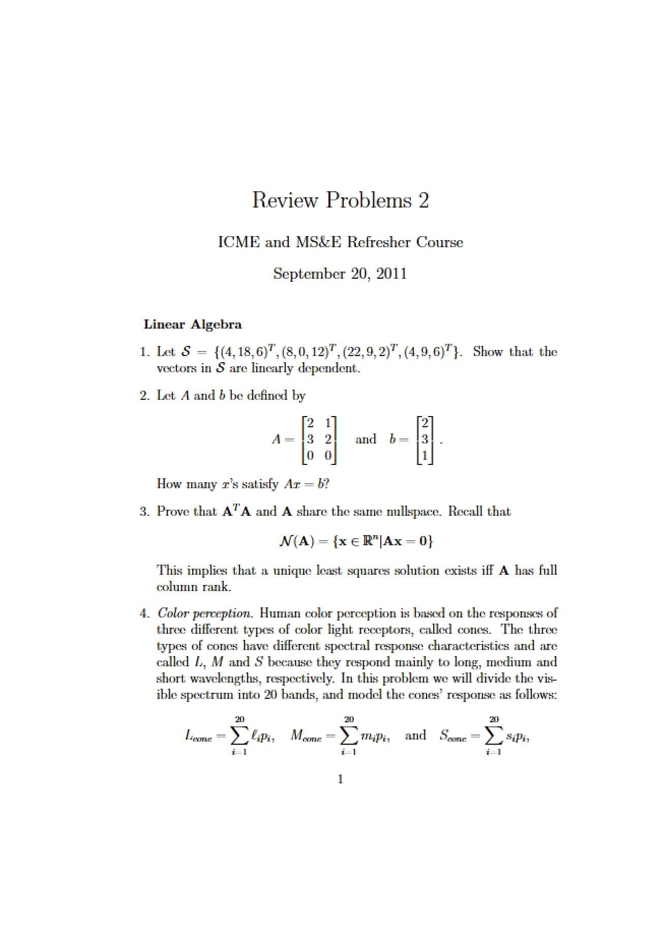 Review Problems 2