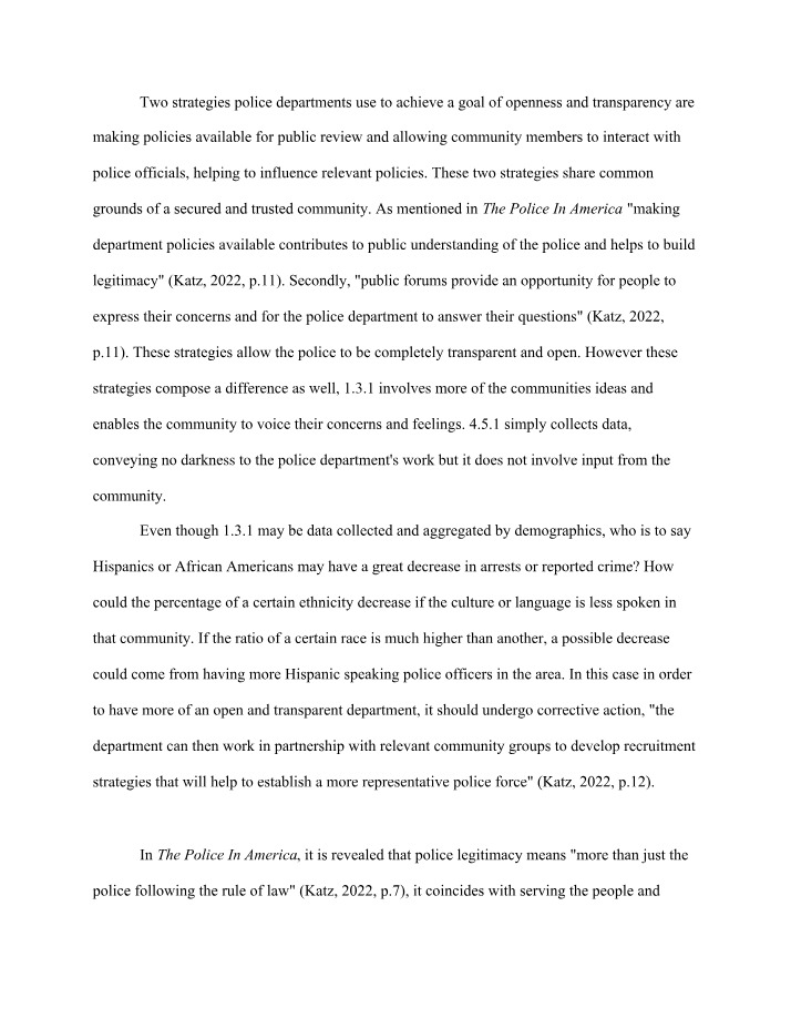 CRJ 240 - Module 1 Writing
