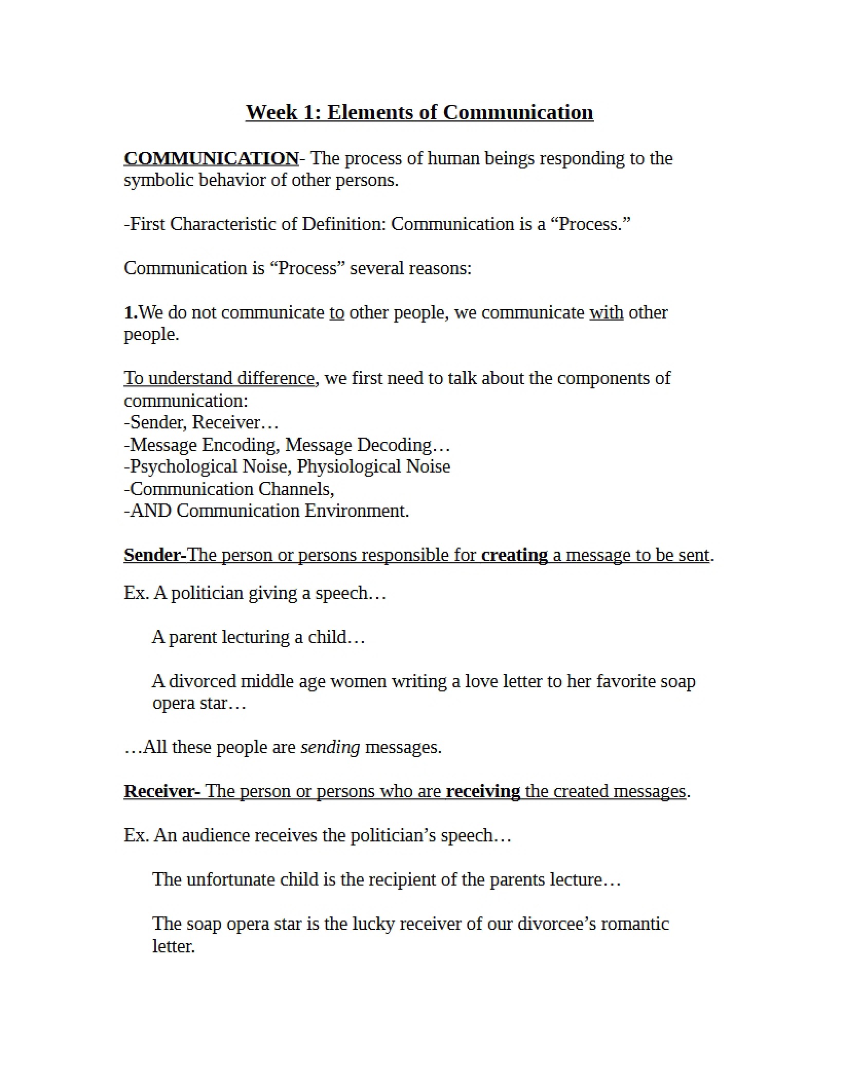 Concepts of Human Communication