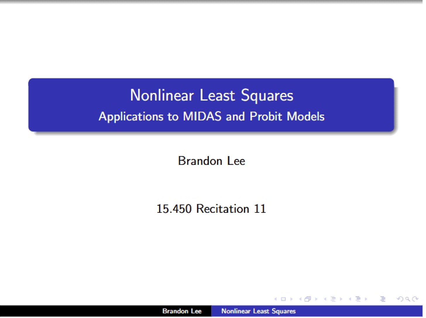 Least Squares Nonlinear