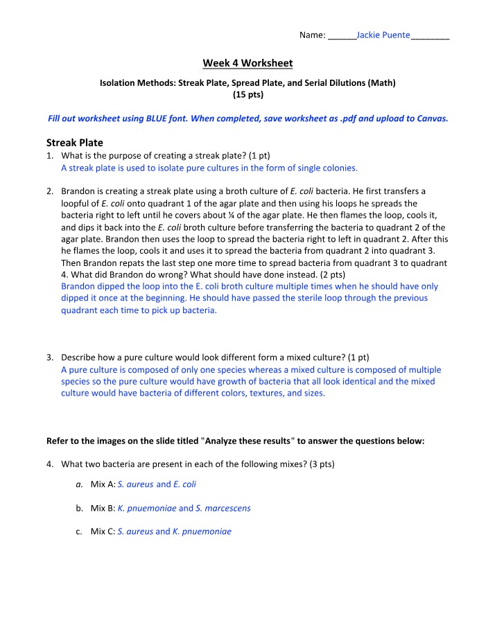 Worksheet for Week 4