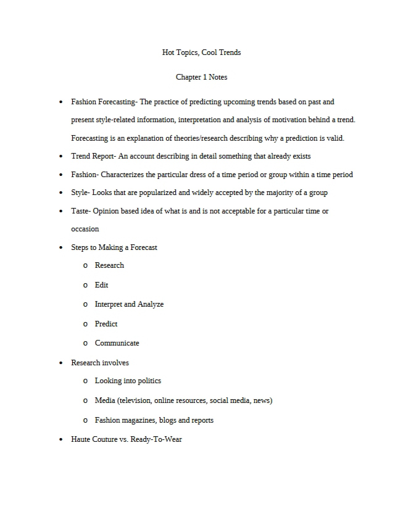 Hot Topics Chapter One