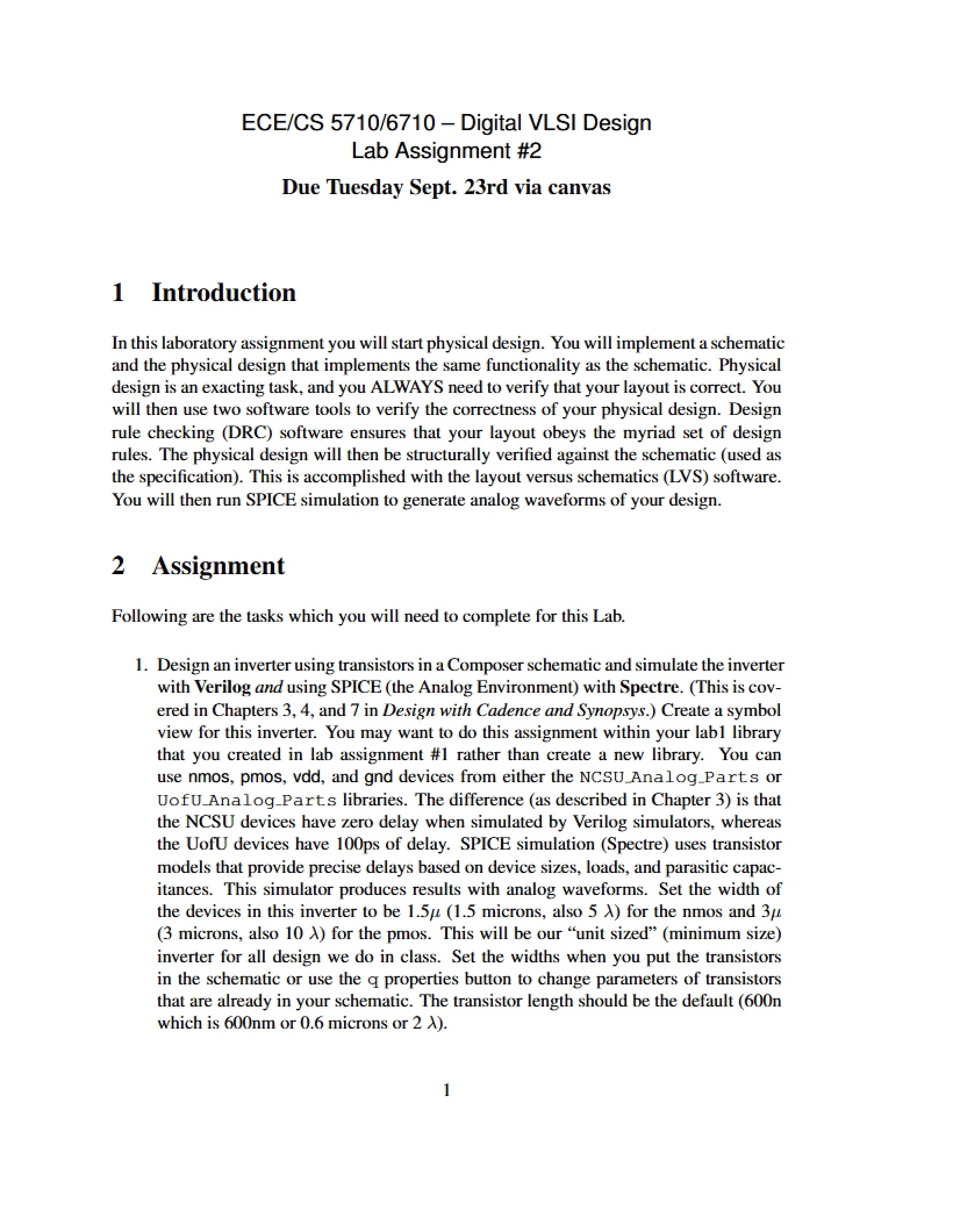 Lab Assignment Digital VLSI