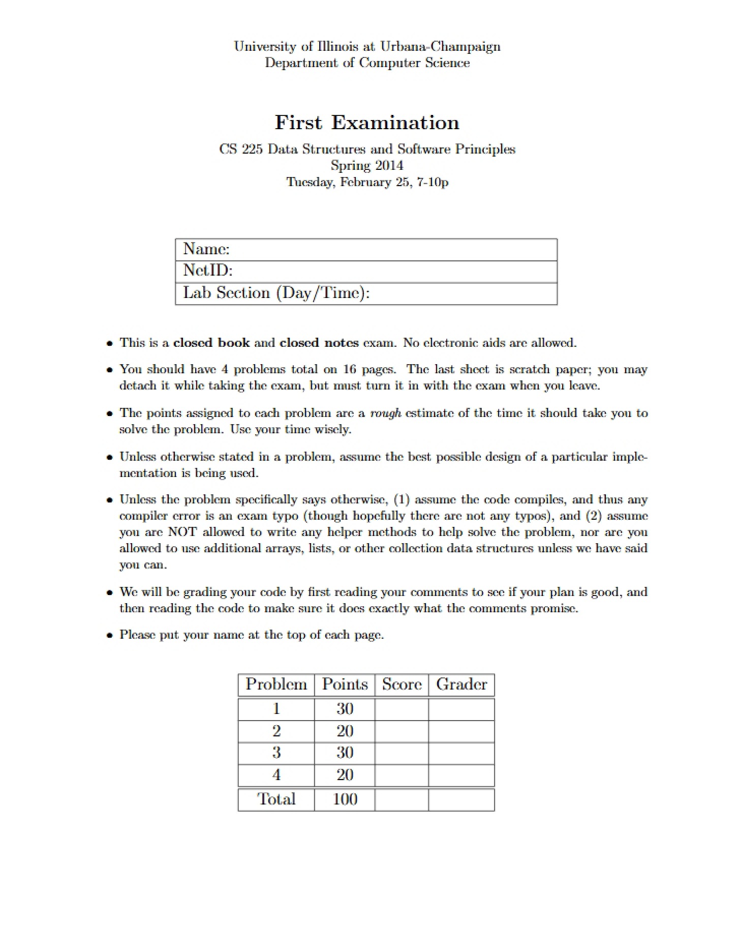 Midterm 1 (Spring 14)