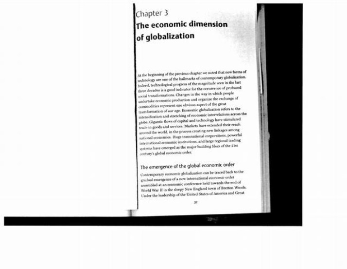 Economic Dimension of Globalization - Chapter 3