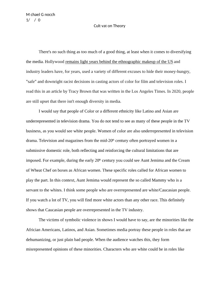 Analysis of Cultivation Theory