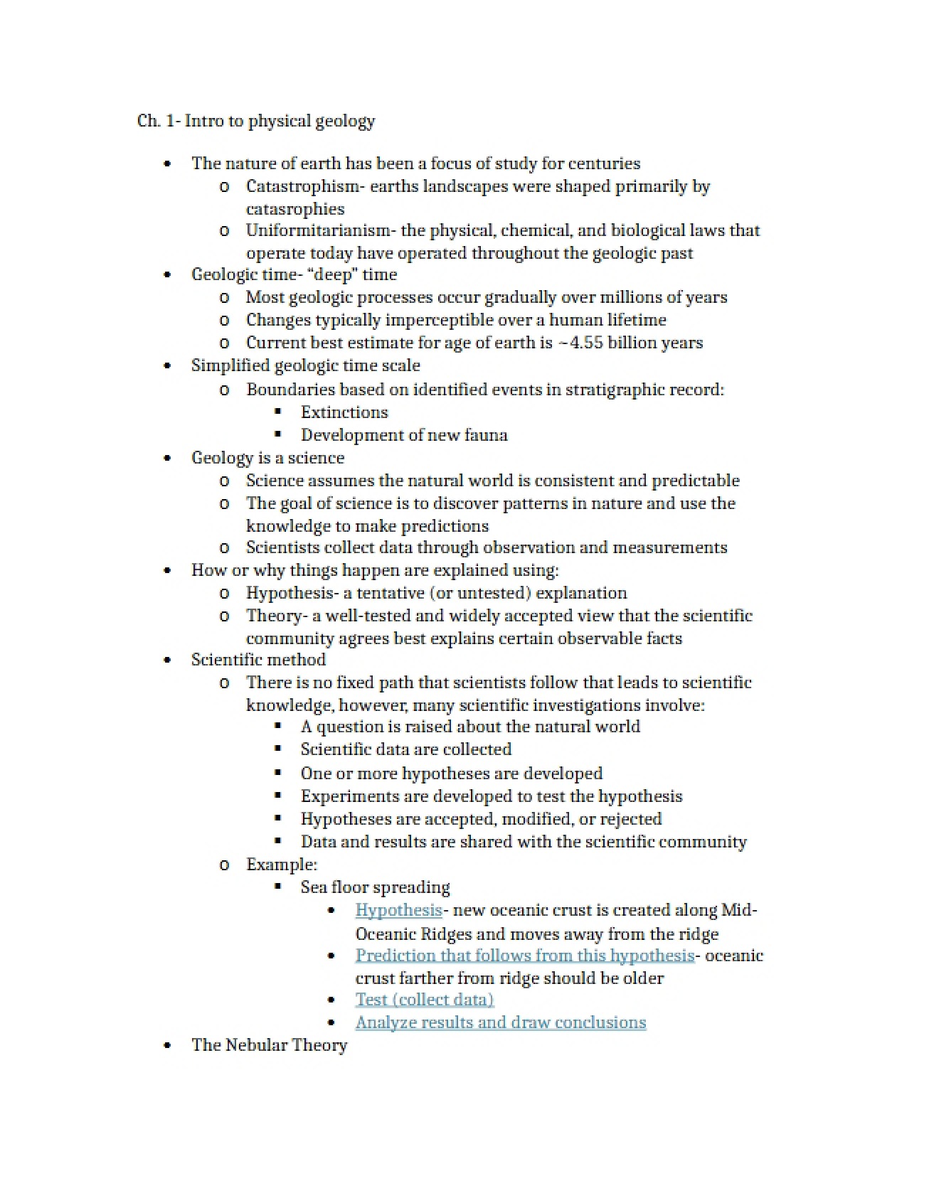 Chapters 1 and 2 of General Geology