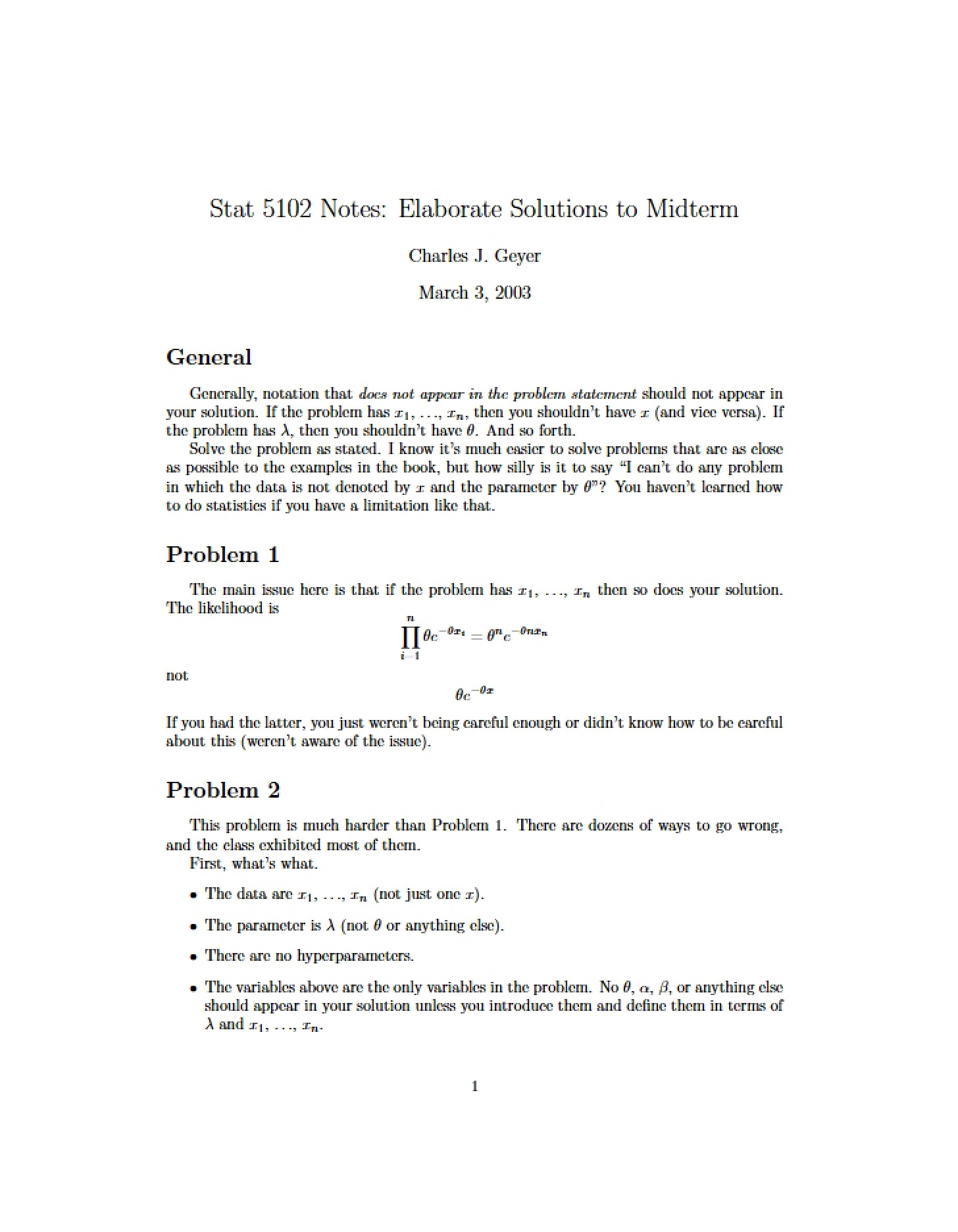Midterm Exam Detailed Solutions