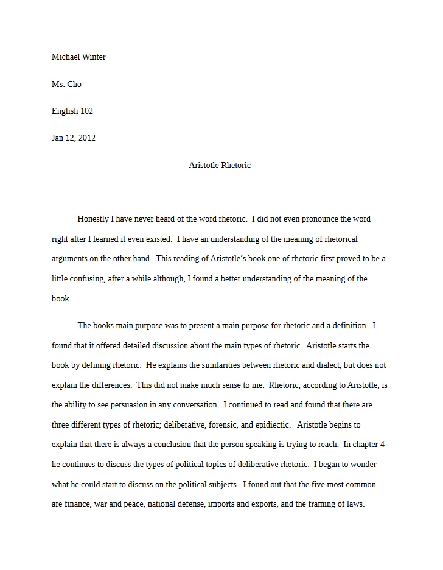 Rhetoric Concepts