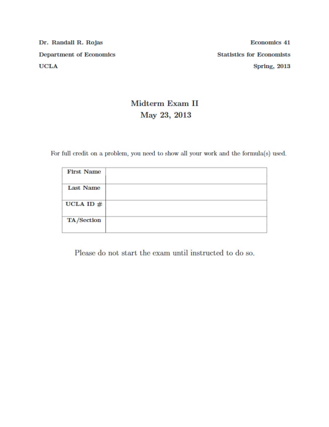 Spring 2013 Midterm 2 (v1)