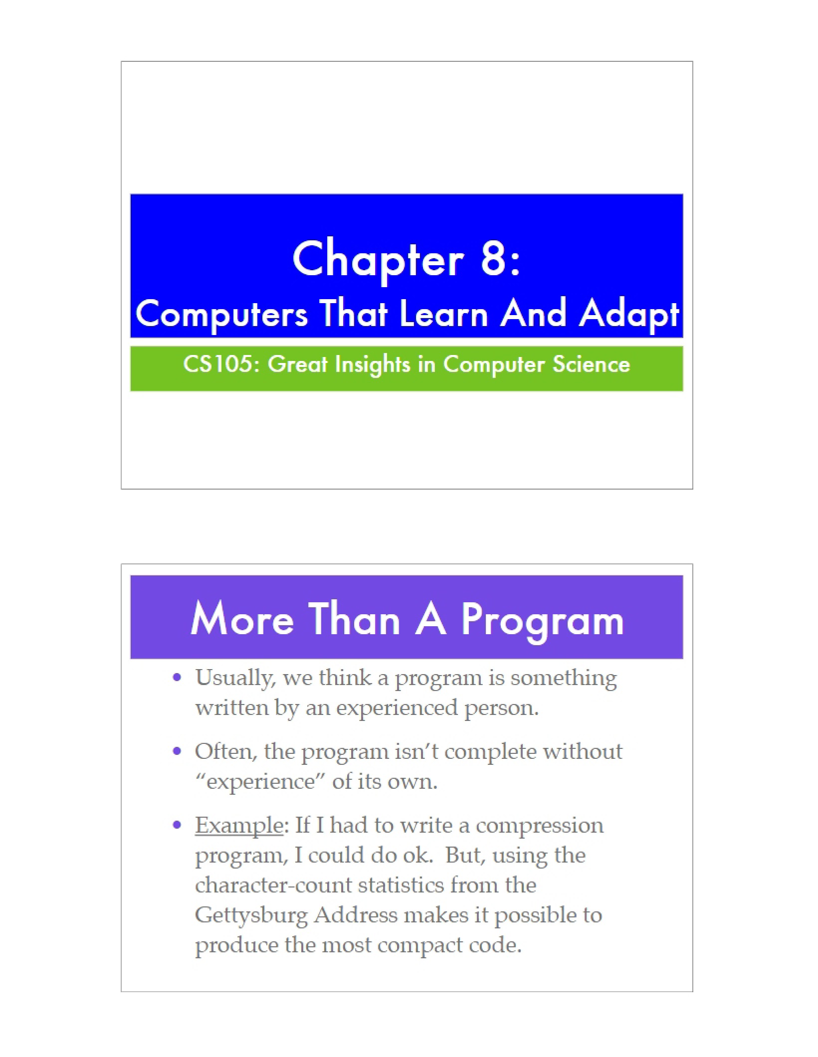Adaptable Learning Computers