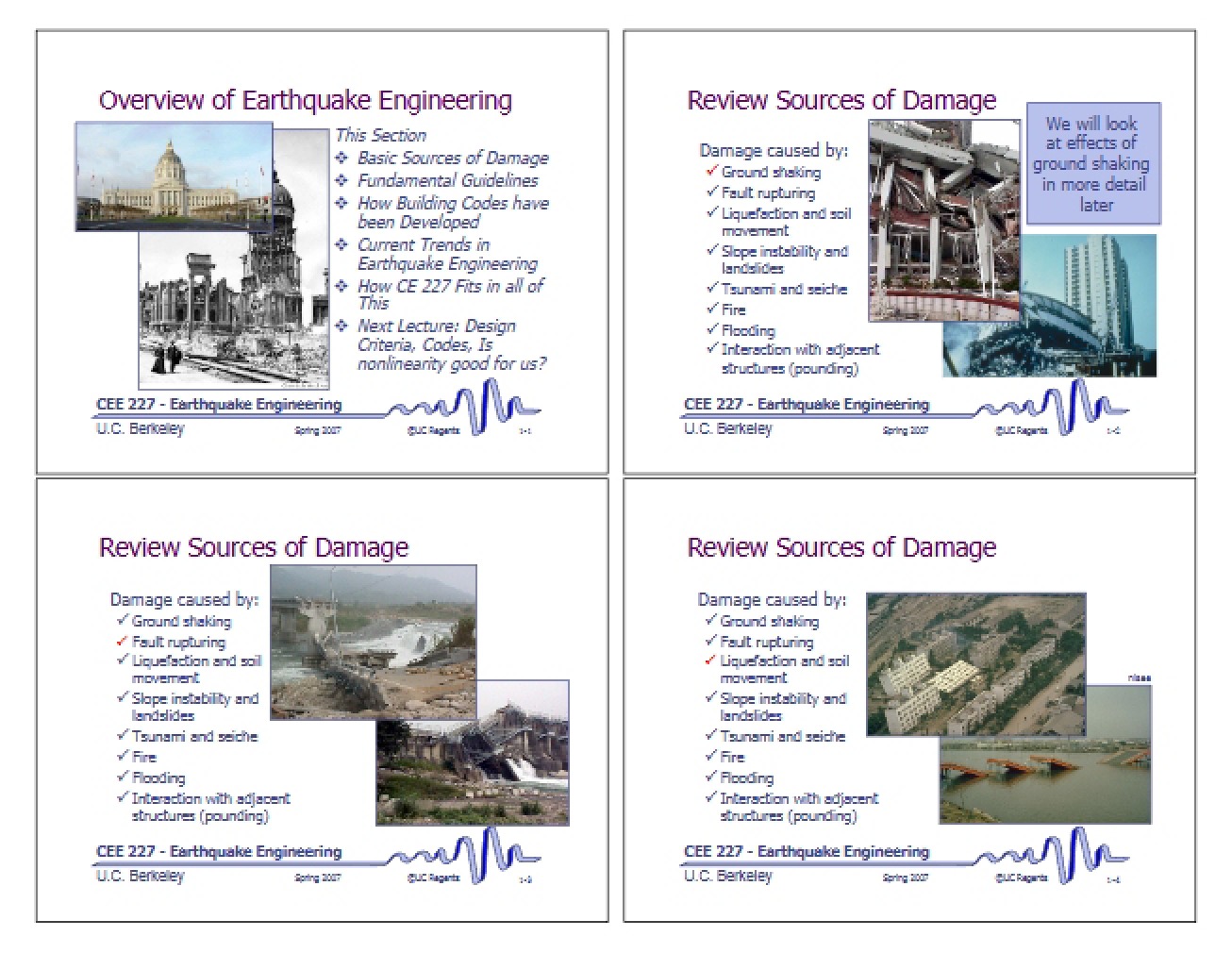 Engineering for Earthquakes Overview
