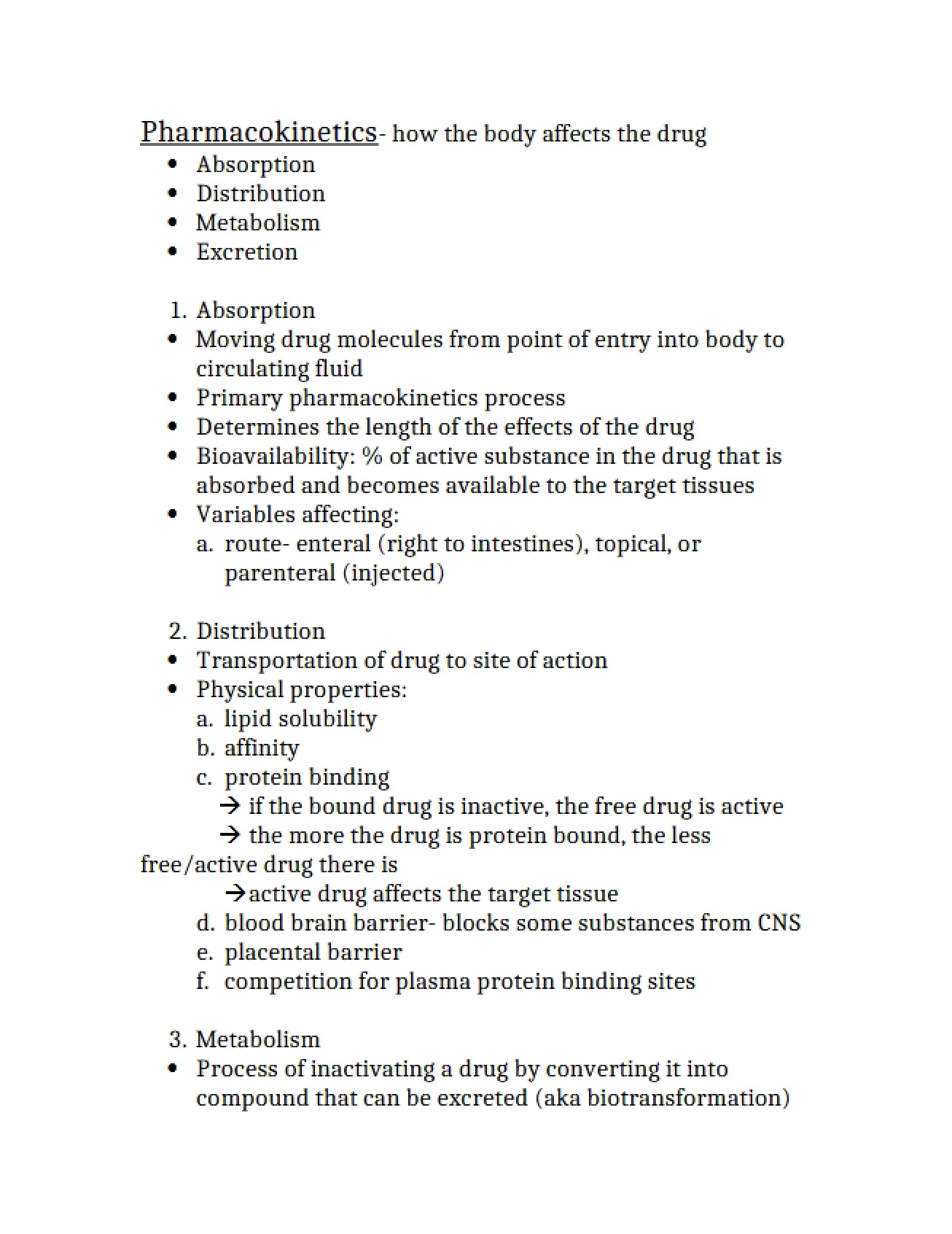 Pharmacokinetics