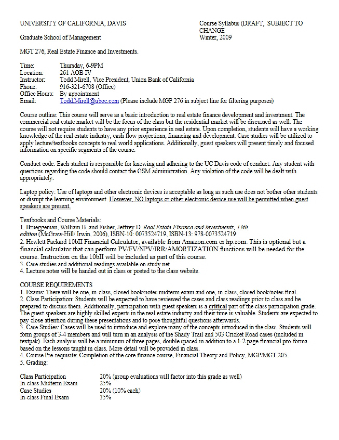 Syllabus for Articulation and Critical Thinking