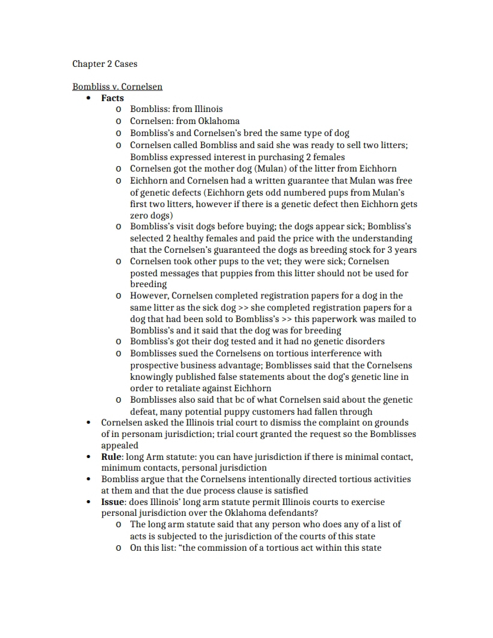 Cases for Chapter Two