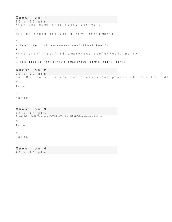 Quizzes for HTML, CSS, JavaScript, SQL, PHP, and WordPress