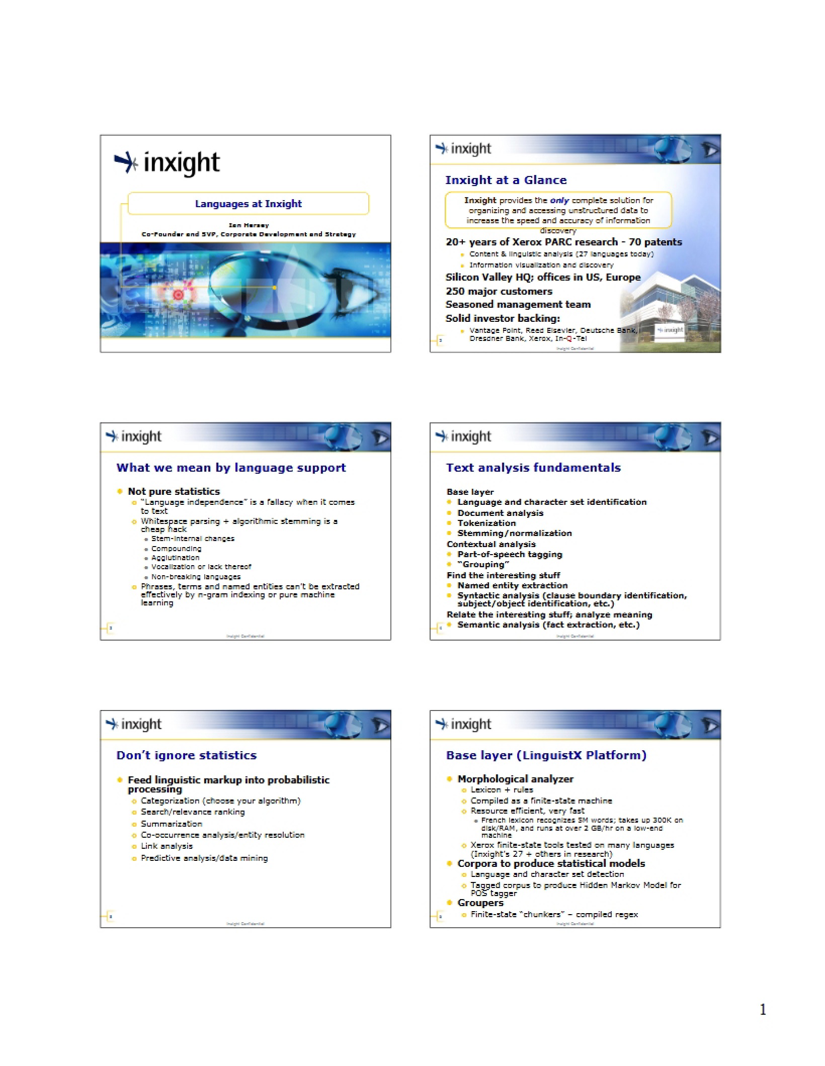 Languages at Inxight