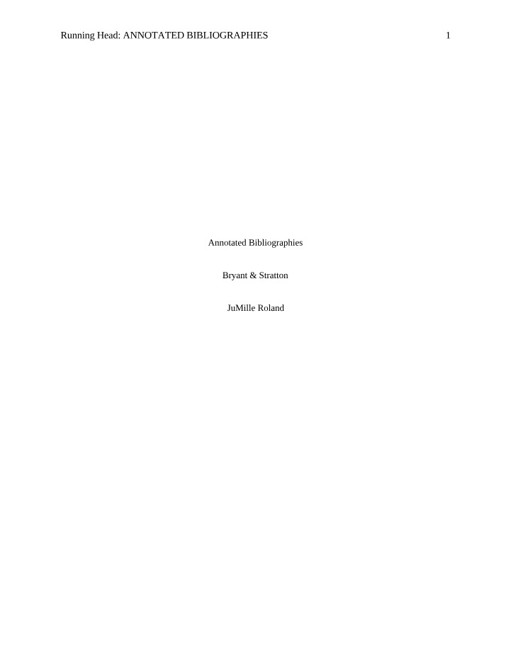 Annotated Bibliography - Environmental Food Crisis and Biodiversity