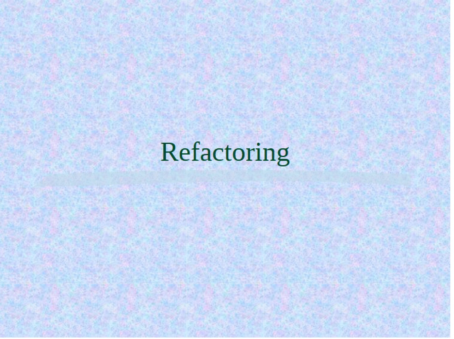 Refactoring Code