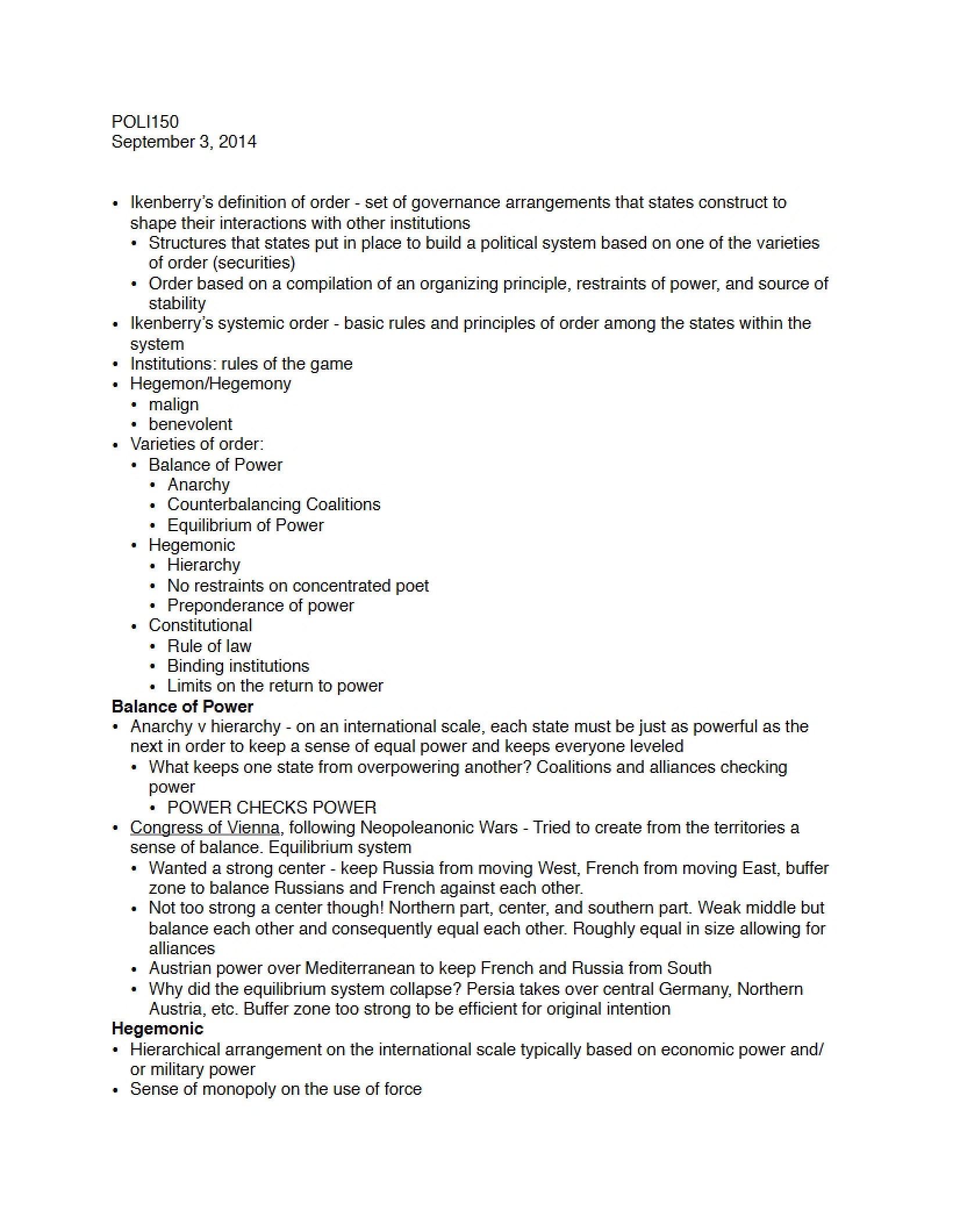 Week Two Lecture Notes
