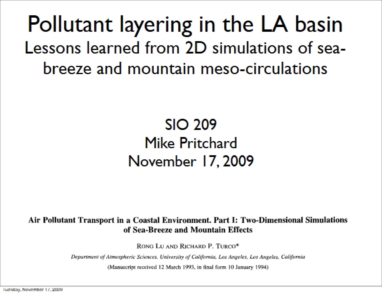 LA Basin Pollutant Layering