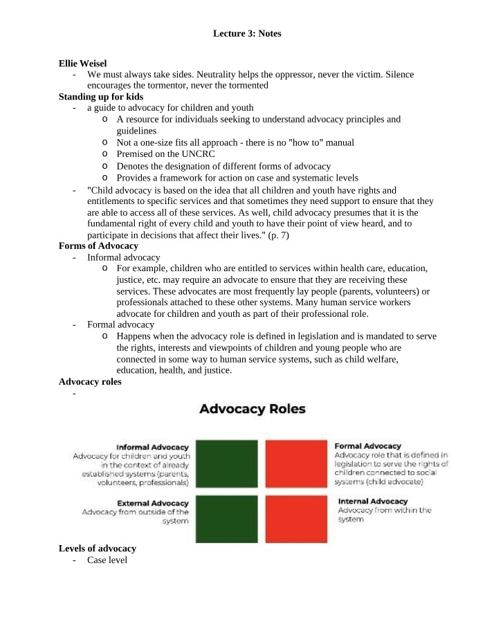 Notes for Lecture 3